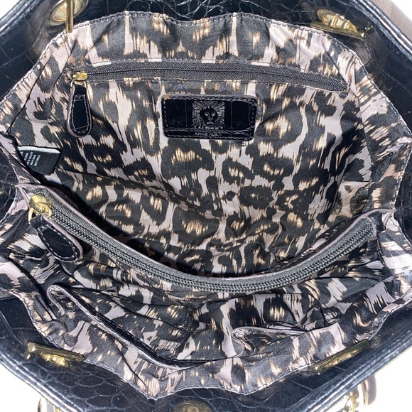 Anne Klein Black Croc-Embossed Women's Bag Made with High Quality Materials - Picture 4 of 5